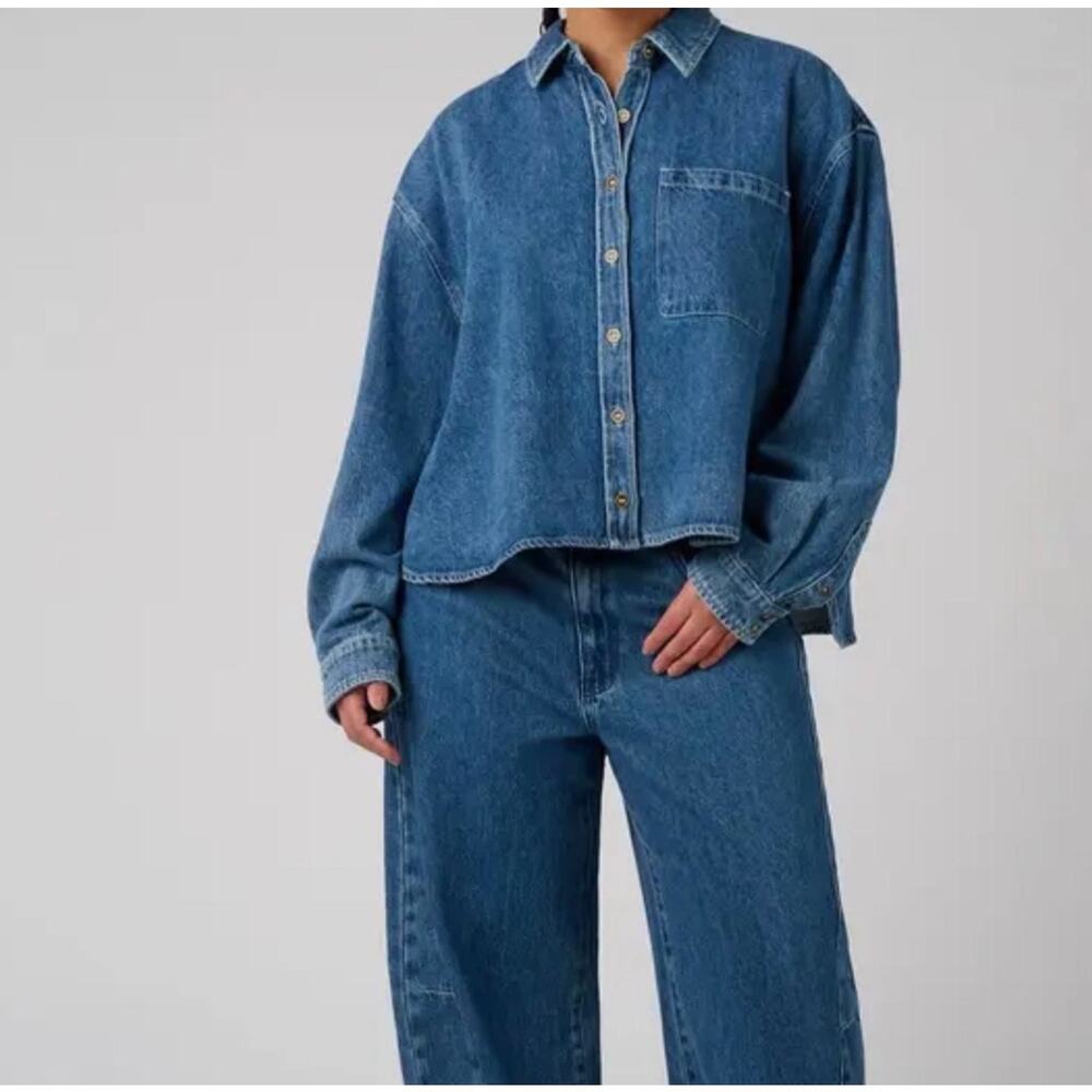 NWT We Wore What Boyfriend Denim oversized shirt/jacket